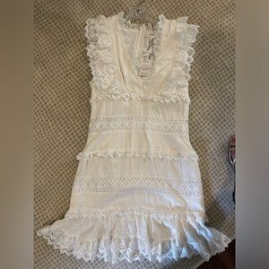 White Ruffled Tiered Babydoll Dress
